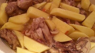 рагу с курицей и овощами