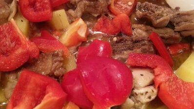 рагу с курицей и овощами