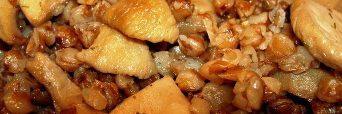 Гречневое ризотто с белыми грибами