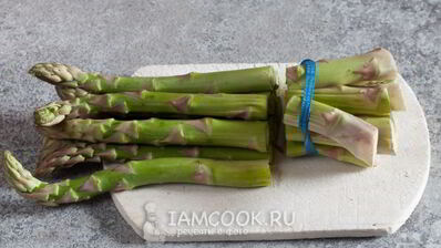 постное ризотто со спаржей и шампиньонами