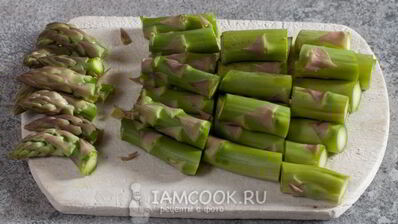 постное ризотто со спаржей и шампиньонами