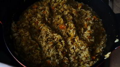 ризотто из бурого риса с овощами