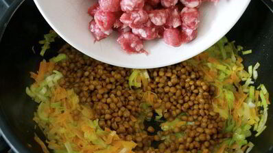 ризотто с чечевицей