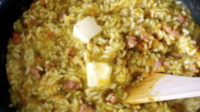 ризотто с чечевицей