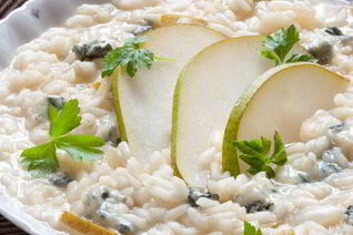 Ризотто с горгонзолой и грушей