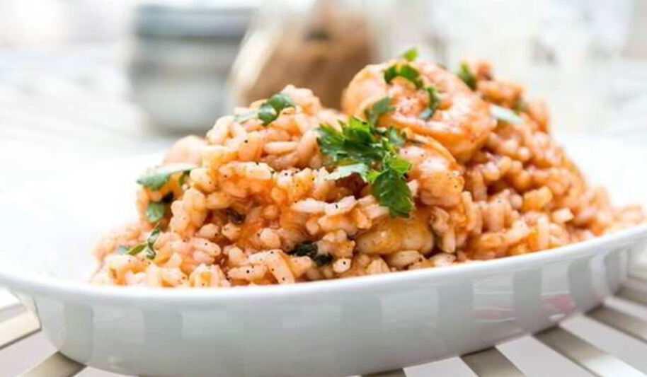Рецепт ризотто с креветками и сыром фета