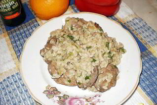 Ризотто с куриной печенкой