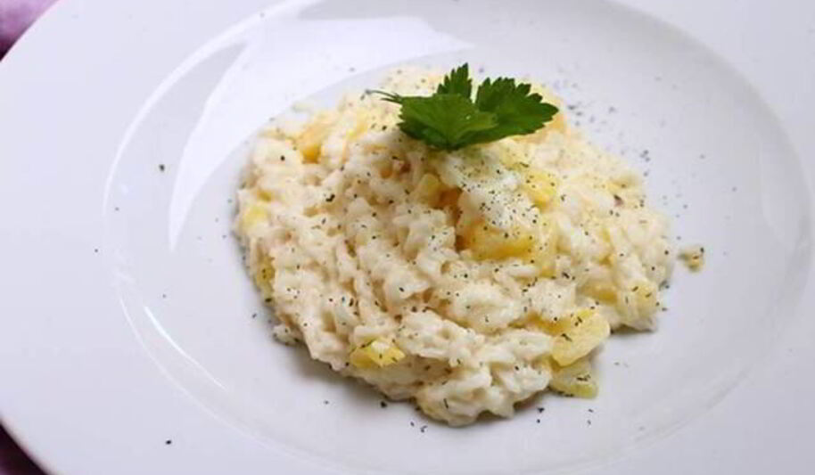 Рецепт ризотто с курицей и ананасом