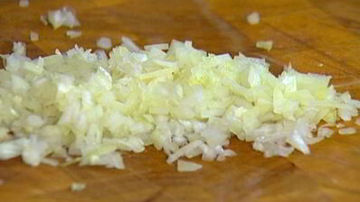 ризотто с мятой и ветчиной