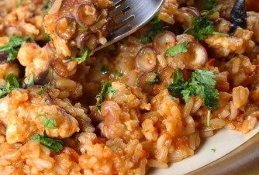 Ризотто с осьминогом