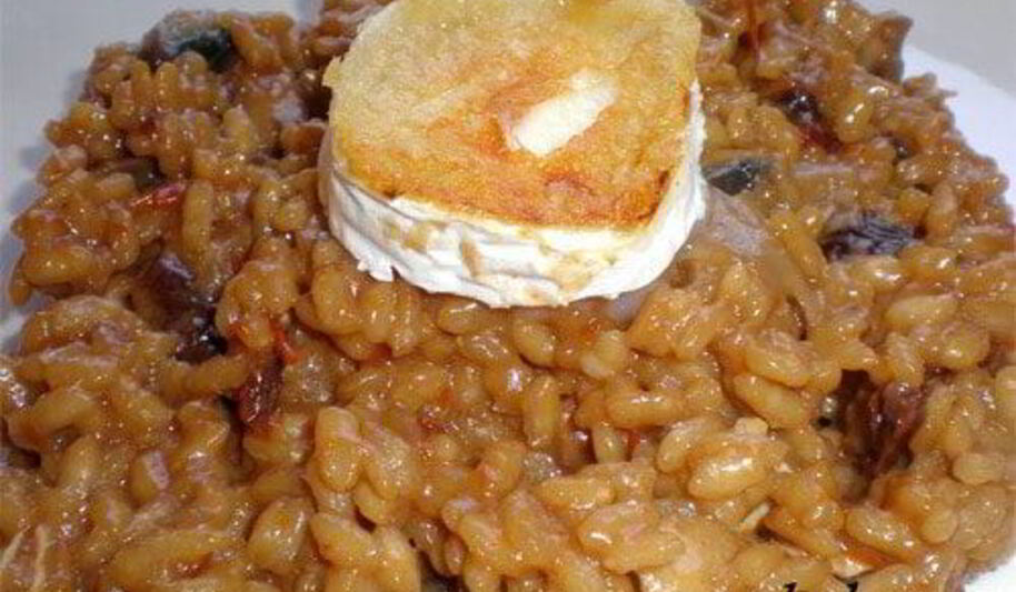 Рецепт ризотто с помидорами, козьим сыром и грибами