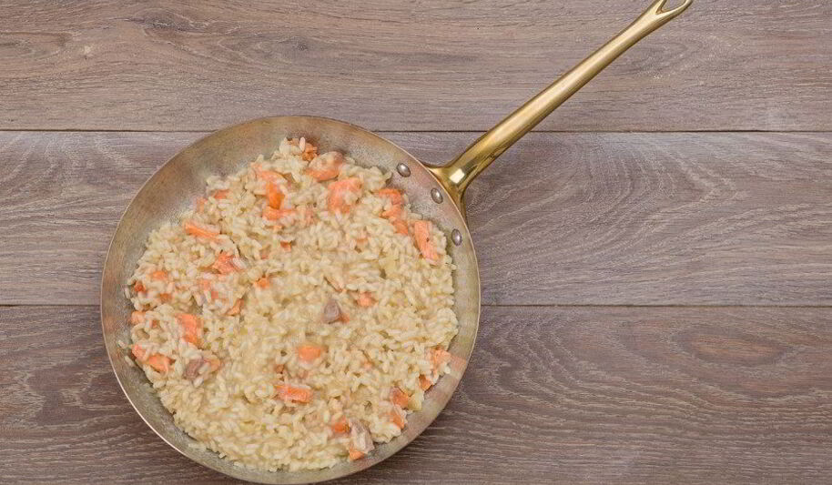 Рецепт ризотто с семгой