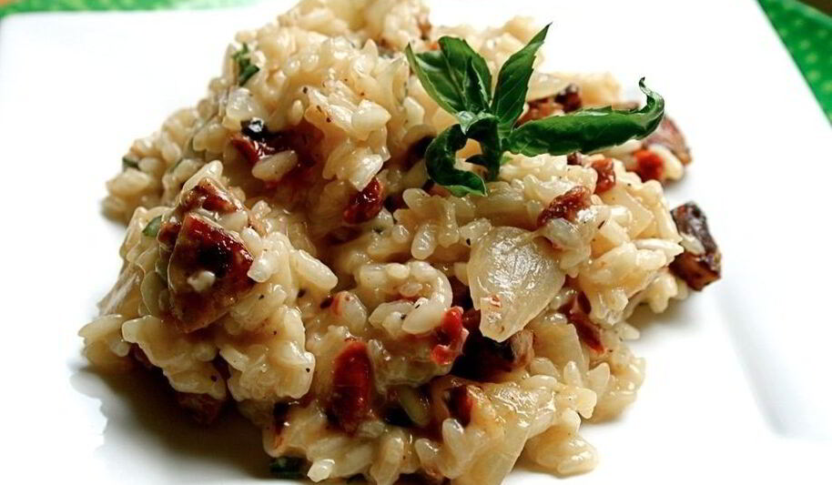 Рецепт ризотто с сосиской
