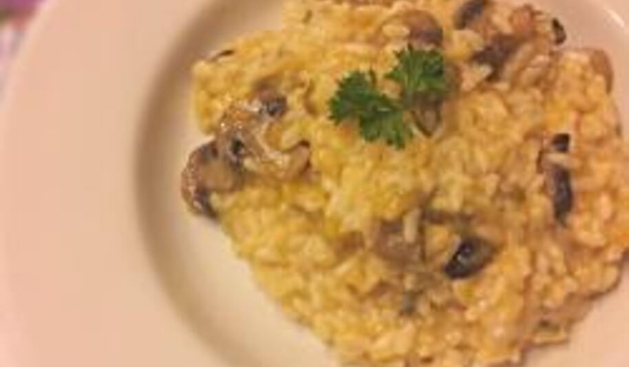 Рецепт ризотто с тыквого и грибами