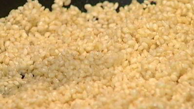 ризотто со спаржей и пармской ветчиной