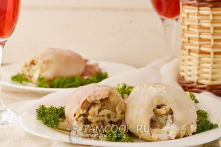 Фаршированные кальмары в духовке