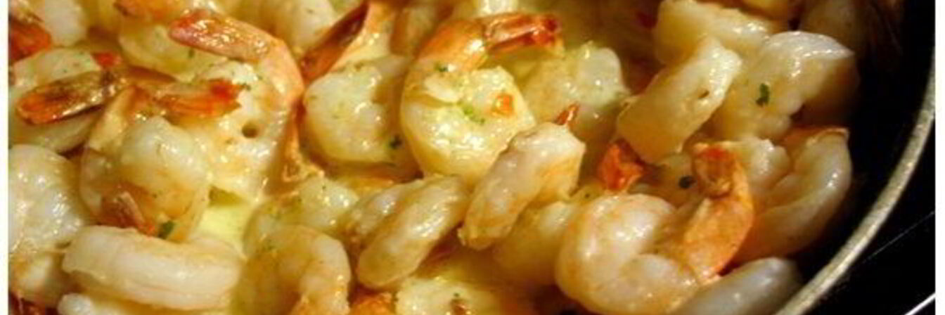 Креветки в сливочно-чесночном соусе