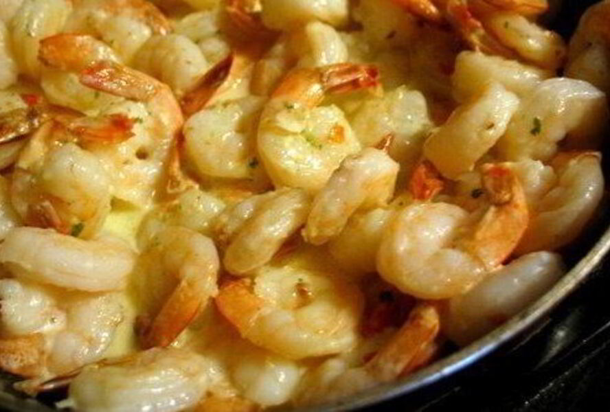 Креветки в сливочно-чесночным соусе