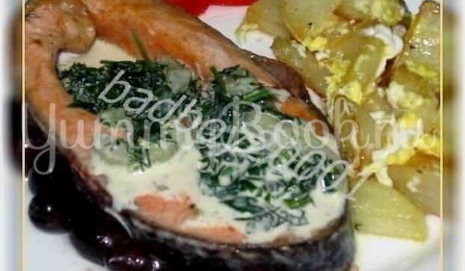 Рецепт рыбы под огуречным соусом