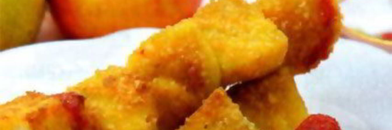 Фруктовые шашлычки в кляре