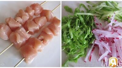 куриный шашлычок якитори