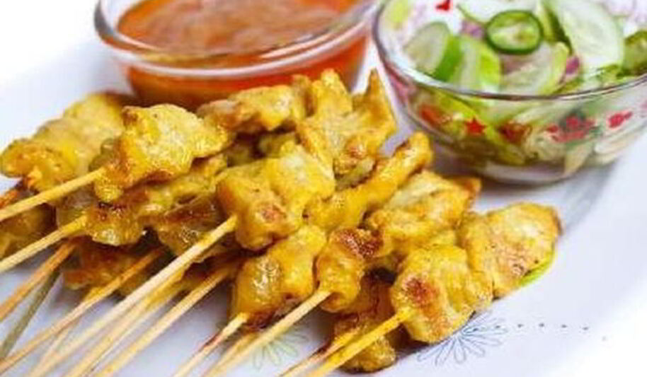 Рецепт куриных шашлычков с арахисовым соусом