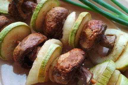 Шашлычки из грибов в духовке