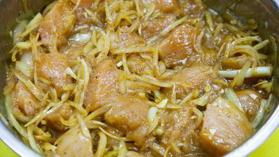 шашлык из куриных грудок с овощами