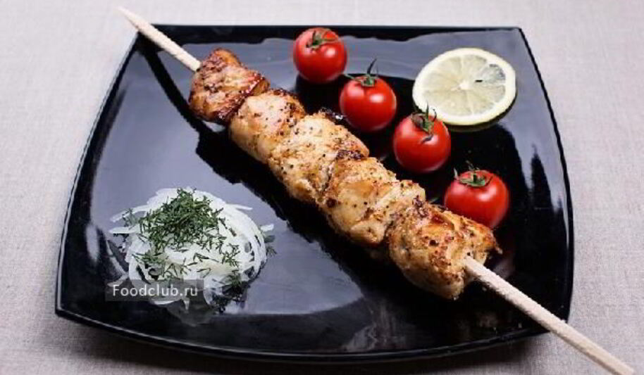 Рецепт шашлыка из курицы в чесночно-луковом маринаде