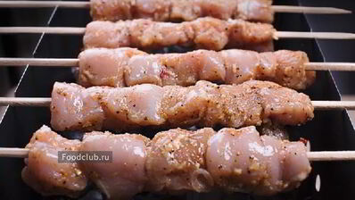 шашлык из курицы в чесночно-луковом маринаде