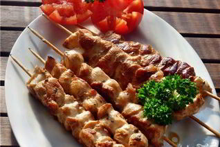 Шашлык из курицы в духовке