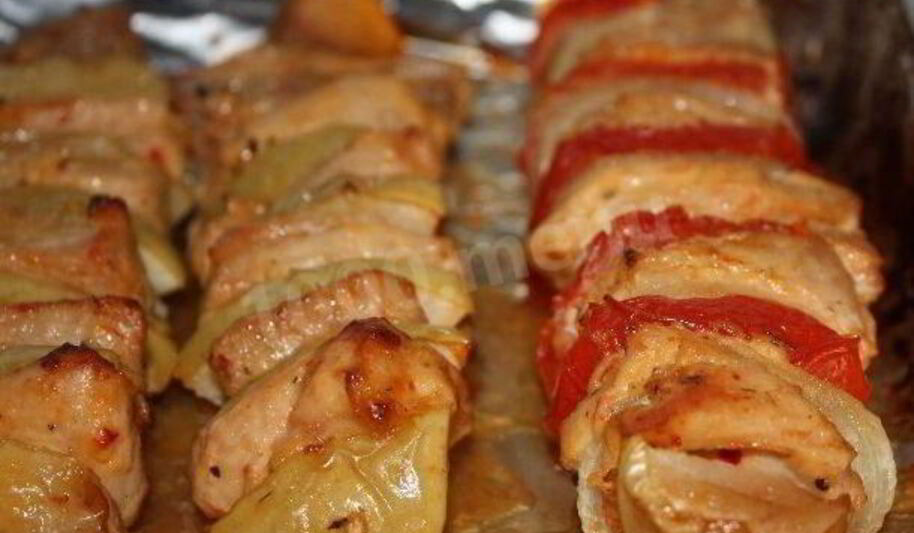 Рецепт шашлыка из мяса свинины на шпажках в духовке