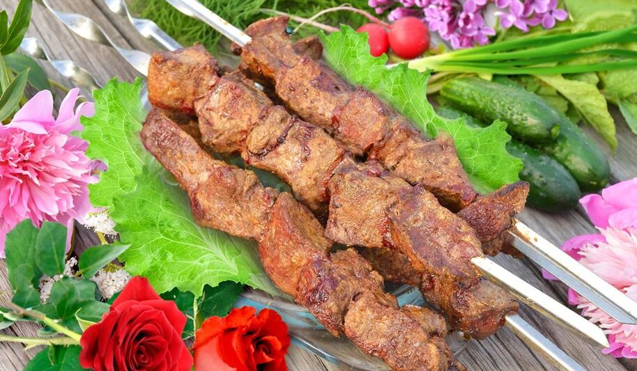 Рецепт шашлыка из печени на мангале