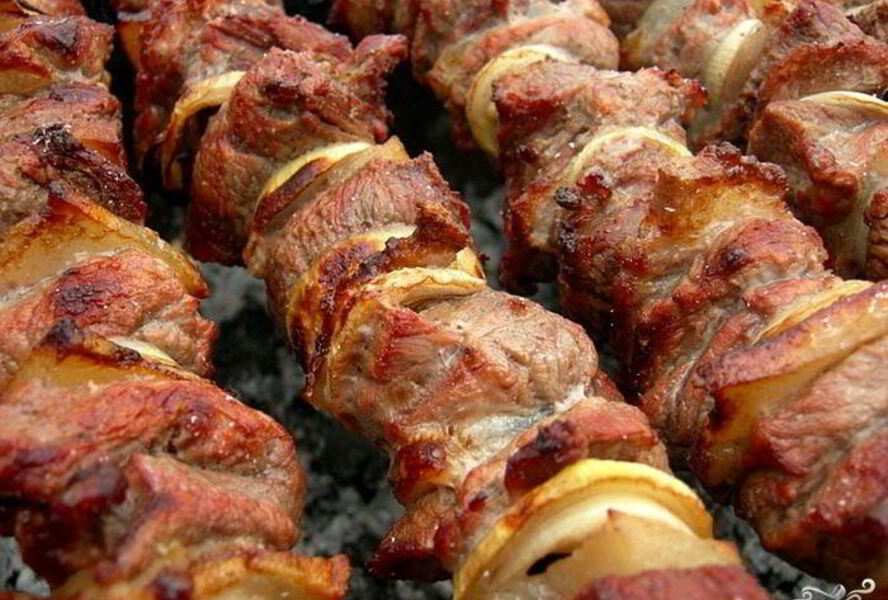 Шашлык из телятины по-узбекски