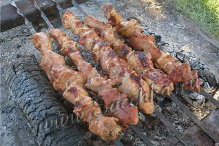 Шашлык на углях