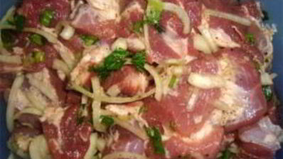 шашлык с киви