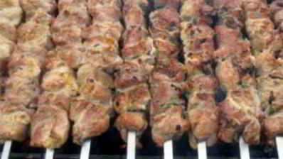 шашлык с киви