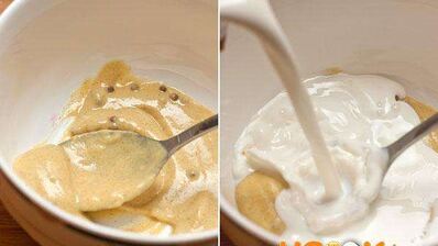 свиной шашлык с грушами и лимоном