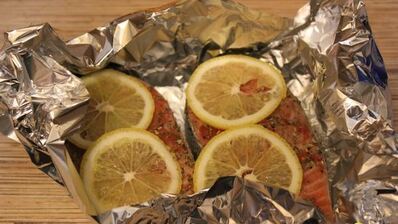 стейк из лосося на пару