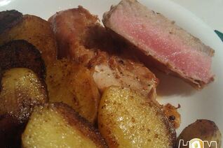 Стейк из тунца с прошутто