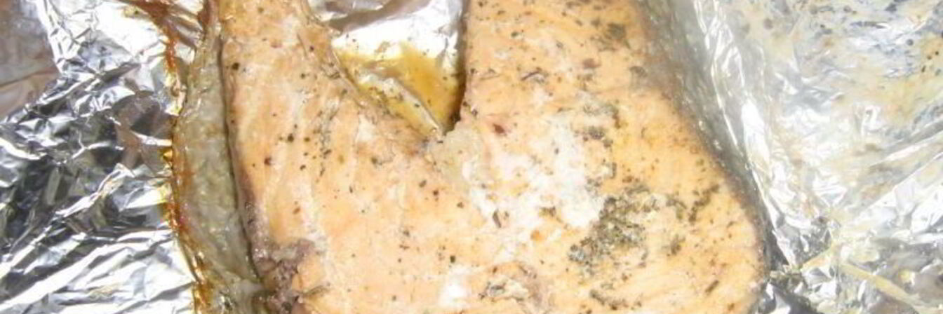 Стейк семги в духовке в фольге