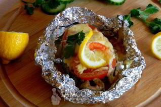 Стейки кеты в духовке