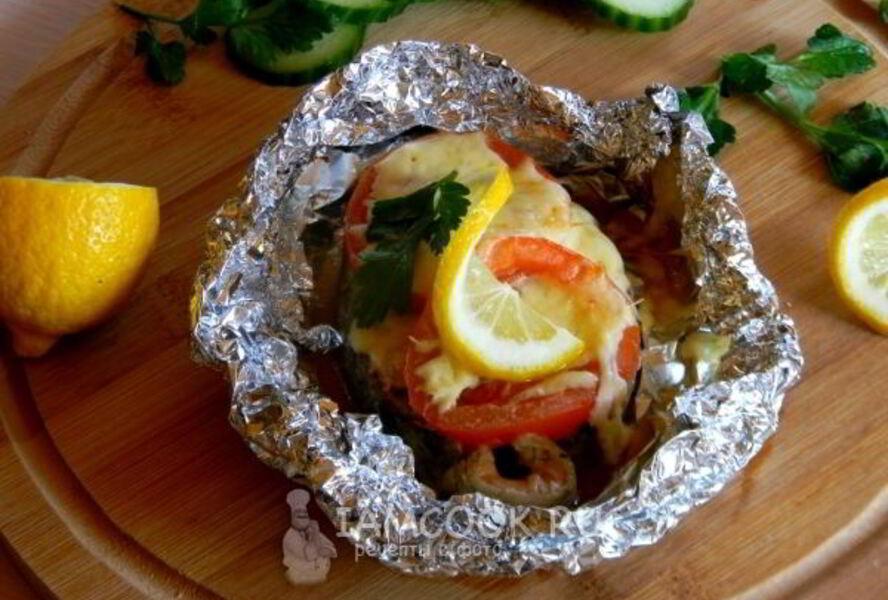 Стейки кеты в духовке