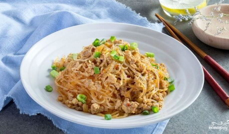 Рецепт стеклянной лапши со свининой