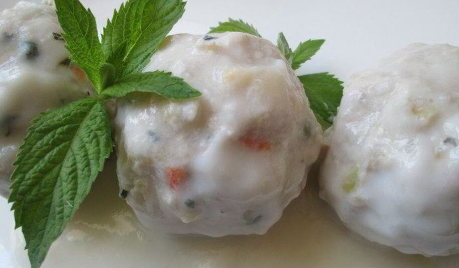 Рецепт тефтелей индюшачьих с овощами и мятого