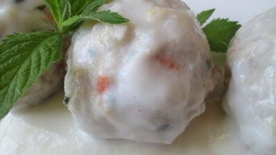 тефтели индюшачьи с овощами и мятой