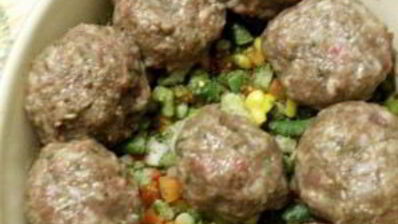 тефтели с овощами в сливках