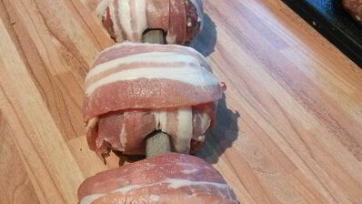 тефтели в беконе с начинкой из моцареллы