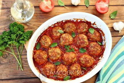 Тефтели в томатном соусе в духовке
