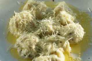 Творожные ньокки с базиликом